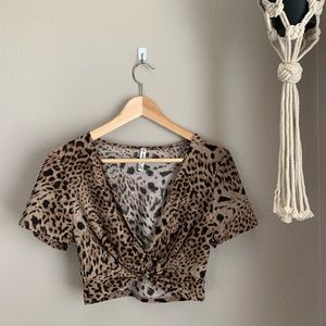 Animal Print Crop Top